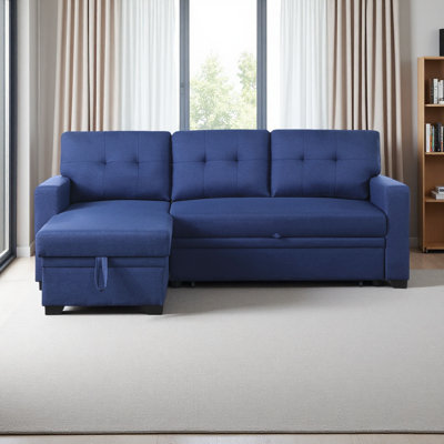 Canapé modulaire convertible rembourré avec méridienne coulissante