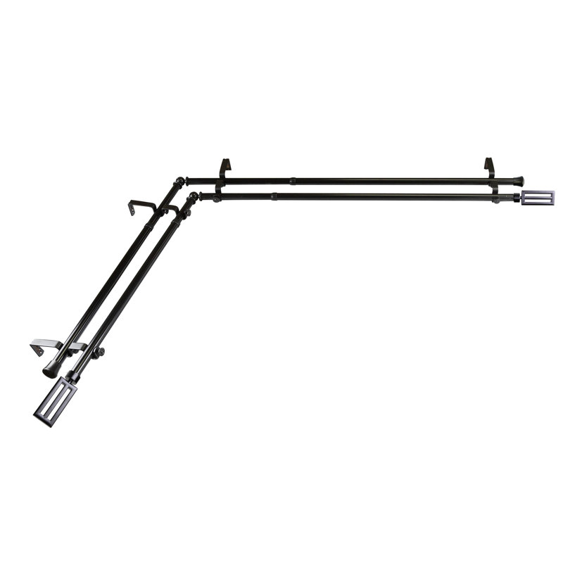 Ensemble de tringle à rideaux double et quincaillerie Madill, H 28 po x l 48 po, Noir