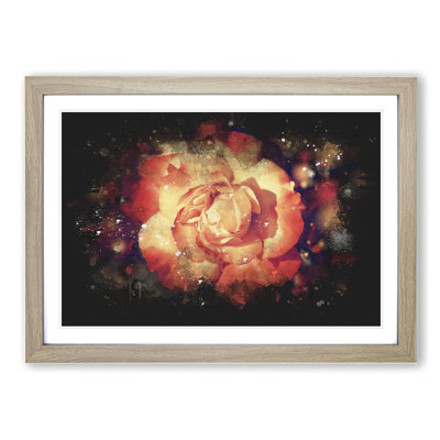 Orange Rose Flower - Picture Frame Painting