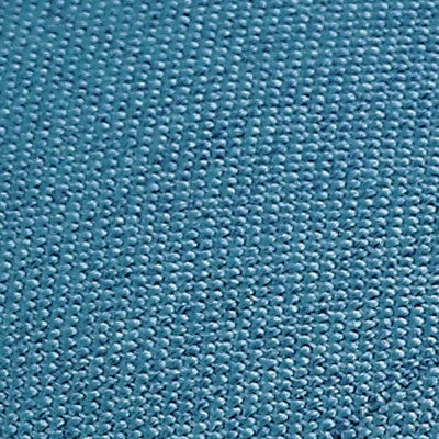Banquette rembourrée en tissu avec rangement ouvert, bleu et chêne
