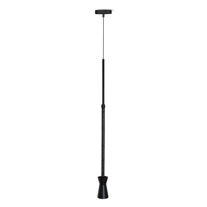 G+T Suspension Lamp, Matte Black Silk Lacquered