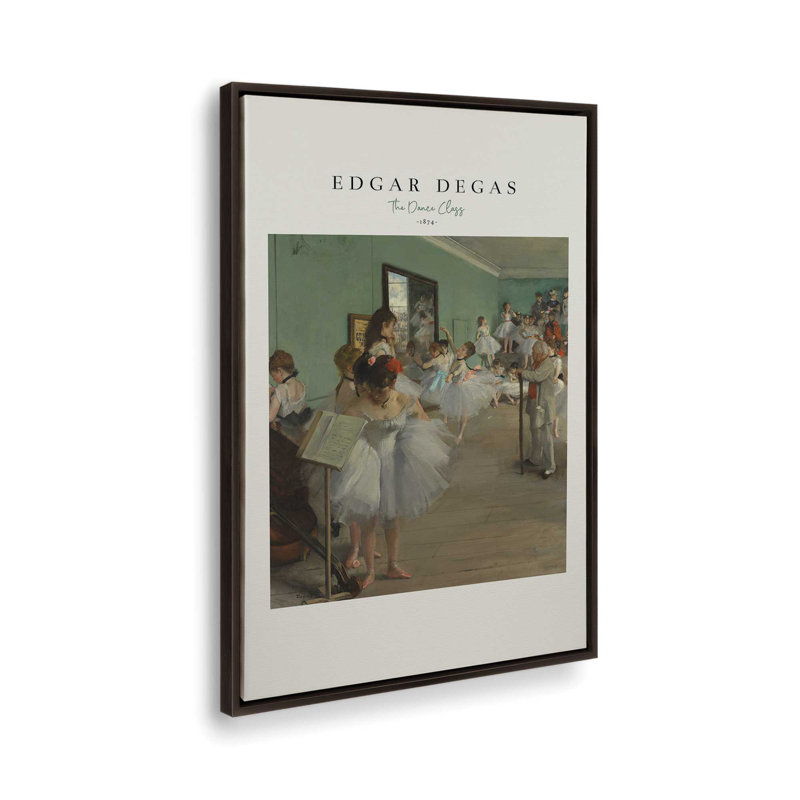 The Dance Class par Edgar Degas, Espresso, H 19 po x l 13 po, Impression encadrée sans passe-partout