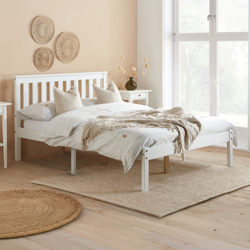 Alam Bed Frame, White, Small Double (4')