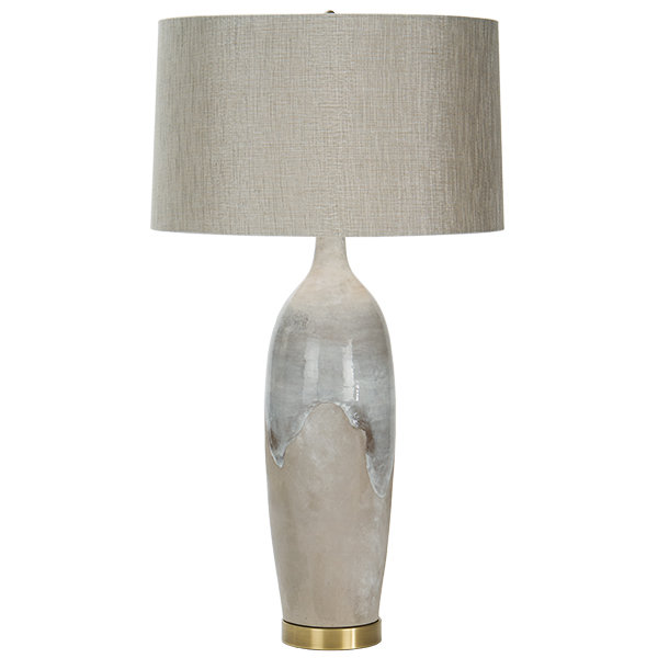 Lampe de table 34 po Clint, Gris, H 34 po x l 19 po x P 19 po