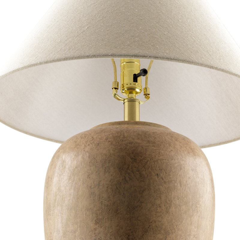Lampe de table en céramique Eustacia, Brun délavé