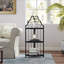 Étagère d'angle à 3 niveaux, étagère autoportante pour bibliothèque, petite étagère pour plante, salon, bureau à domicile, cuisine, petit espace