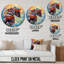 Deux bateaux dans le port I - horloge murale blanche-601320038