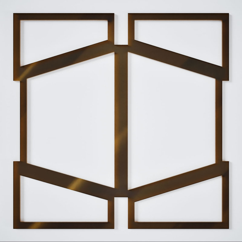 Miroir bronze bronze Greeley, Bronze, 15.38" H x 15.375" W x 0.125" D
