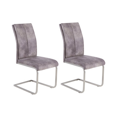 Munson Microfiber / Microsuede Upholstered Cantilever Chair