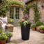 Sukari Tall Round Vase Planter Concrete Effect Recycled Garden Pot-112122979-112122980