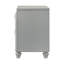 Table de chevet 2 tiroirs argent clair