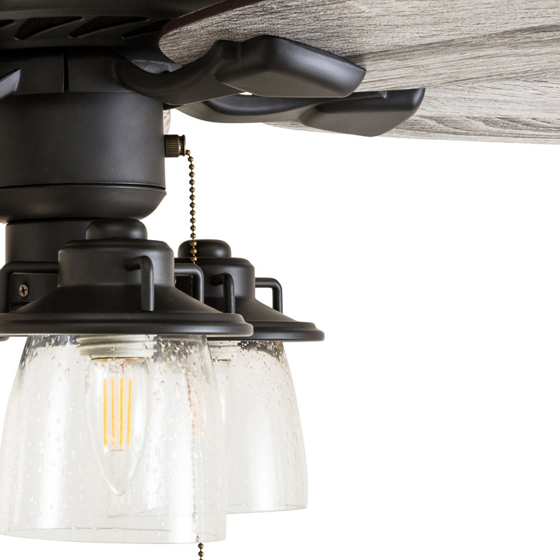 Ashby 52'' Ceiling Fan with Light Kit, Bronze, Remote