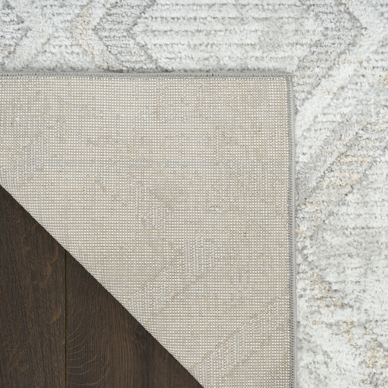Lafever 2' x 4' Grey Modern Indoor Rug, Runner 2' x 4'