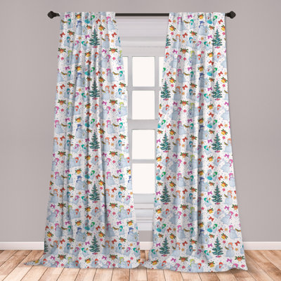 Eve Carol Semi-Sheer Rod Pocket Curtain Panels