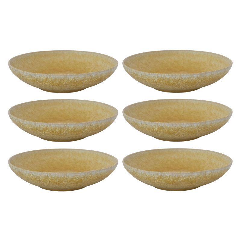 Stoneware Low Bowls, Reactive Glaze