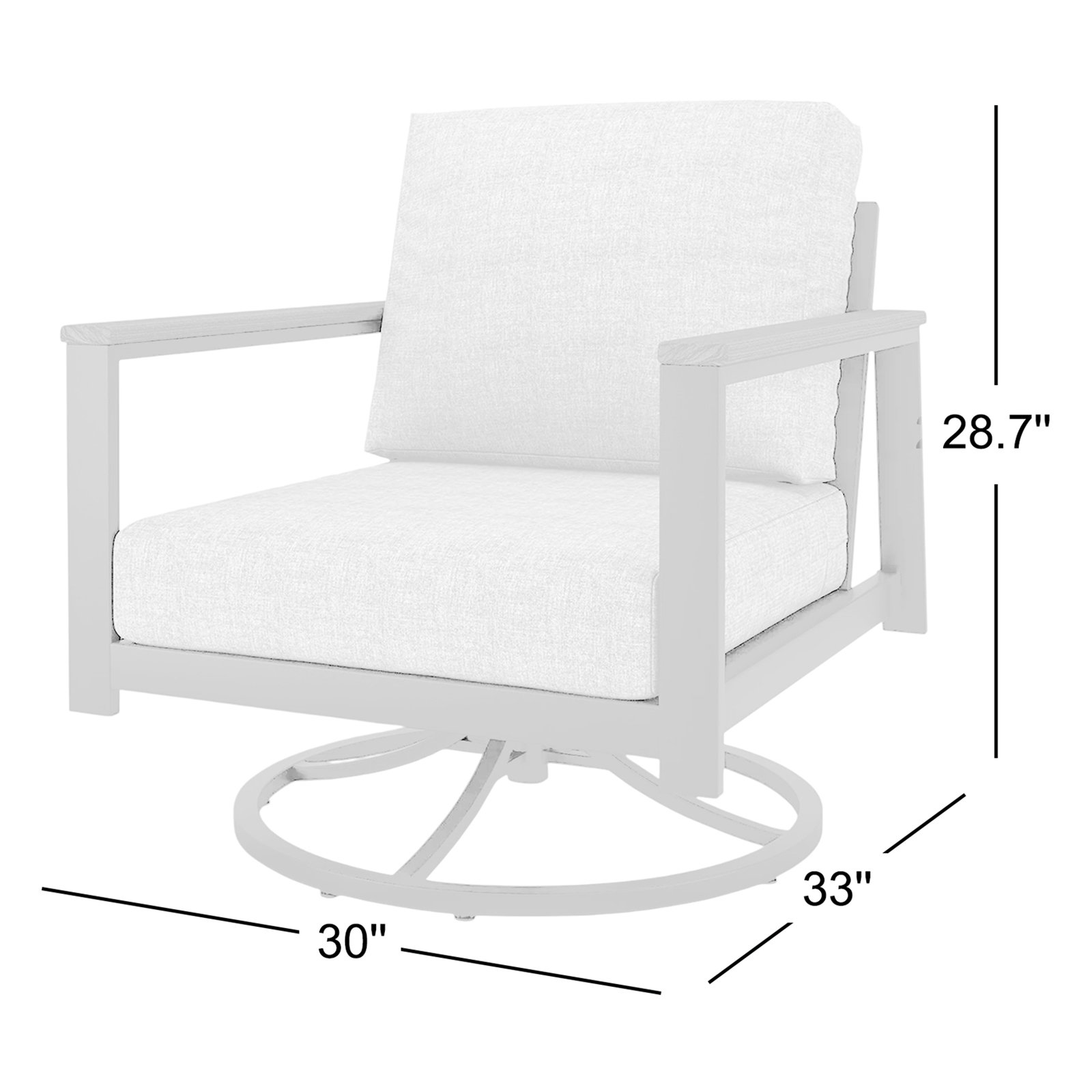 Townsend Sunbrella® Metal Patio Rocking Chair, Grey, Sunbrella® Canvas White, Yes