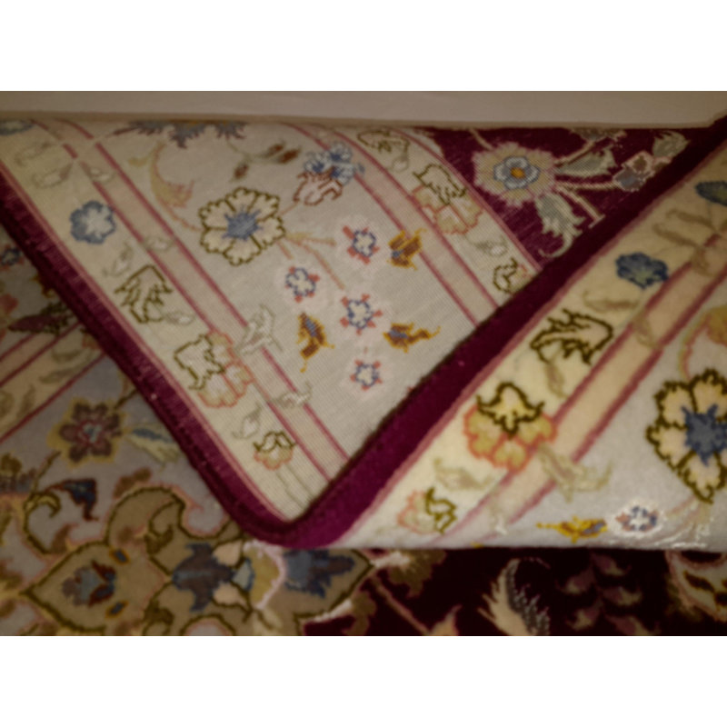 Necdet Oriental Area Rug in Burgundy