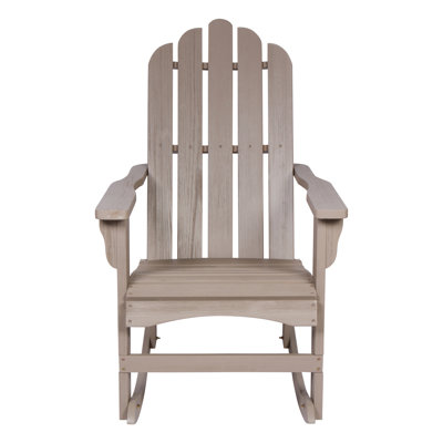 Janes Solid Wood Rocking Adirondack Chair by Rosecliff Heights