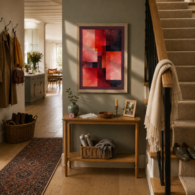 Red Geometry Abstract - Print