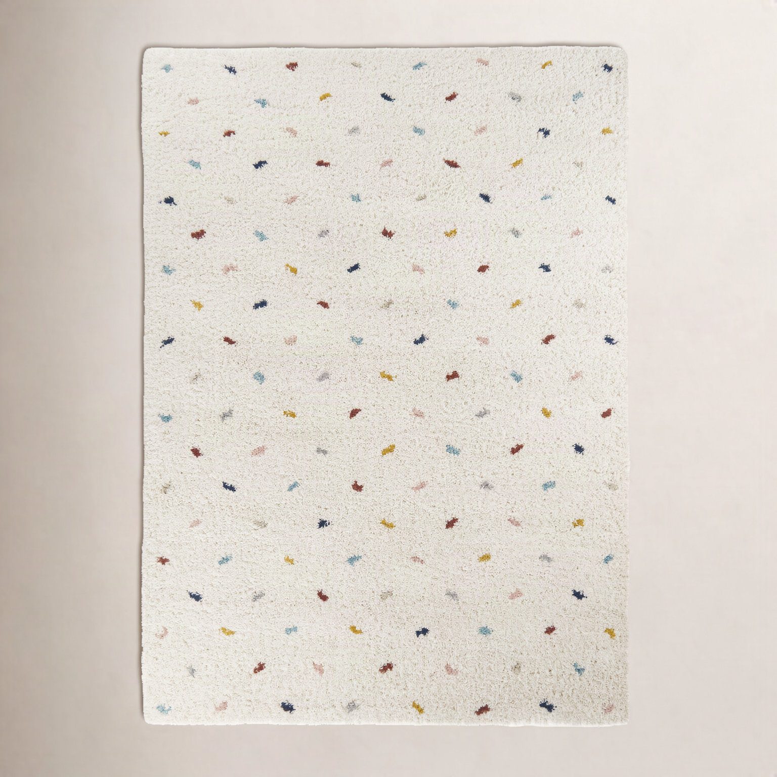 Mayon Dot Shag Area Rug, Rectangle 3'11" x 5'7"