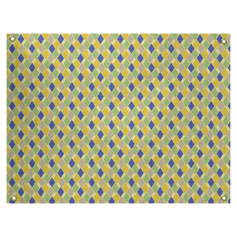 Tapisserie elizabeth rétro en losanges rétro katelyn Avicia, H 27,5 po x l 37,5 po, Intérieur / extérieur