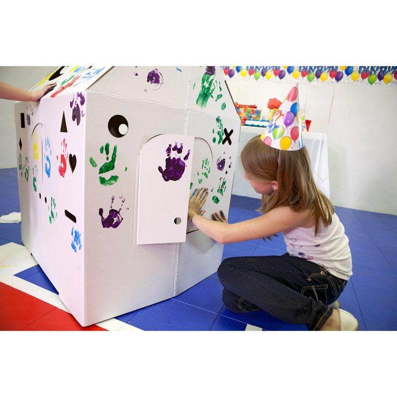 Ensemble de maison de bricolage en carton d'intérieur 3 pi x 3 pi