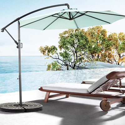 Parasol de patio avec manivelle fonctionnelle pour le plein air -