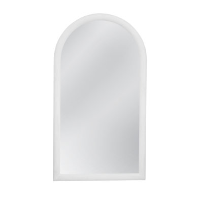 Vega Arched Floor Mirror with Matte White Finish – Modern Large Décor