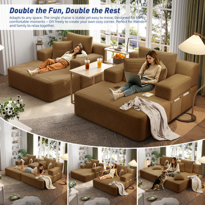 Ensemble de chaise longue surdimensionnée 2 pièces