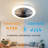 19.7'' Sandee LED Standard Ceiling Fan with Remote Control and Light Kit Included, Smart Bladeless Ceiling Fans with Alexa/Google Assistant/App Control Color Changing LED-RGB Back Ambient Light for Bedroom-615268962