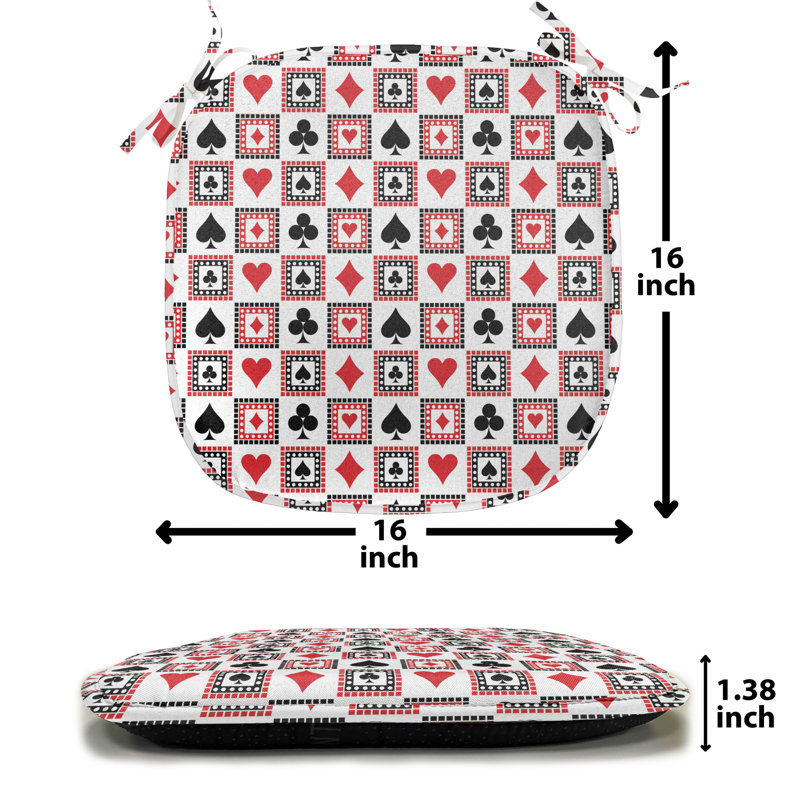 Coussin de siège symétrique intérieur / extérieur Casino Playings