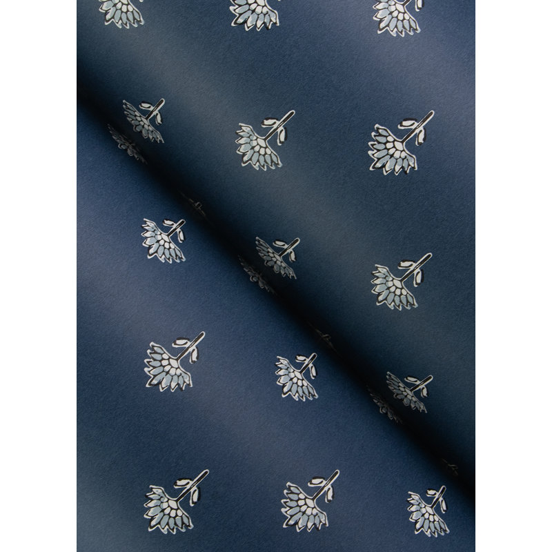 Papier peint floral Surdiva, Bleu