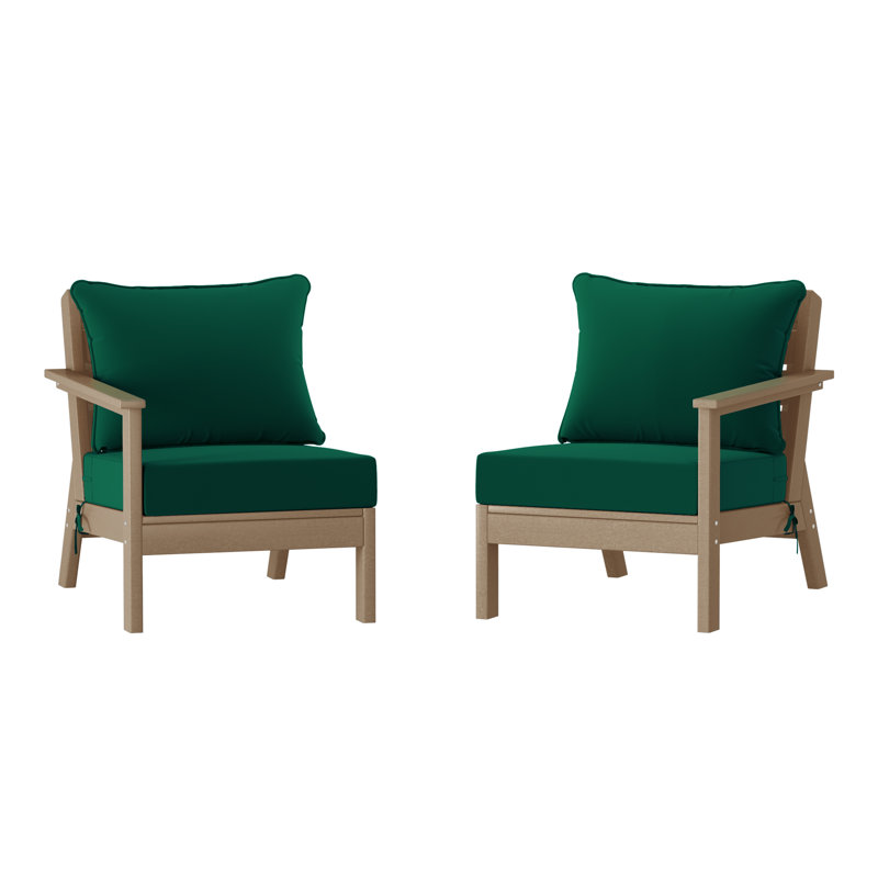 Ensemble de sièges profonds avec coussins, Green, Light Brown