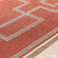 Tapis rouge et rouille à motif géométrique tissé au métier mécanique Amherst-975599701