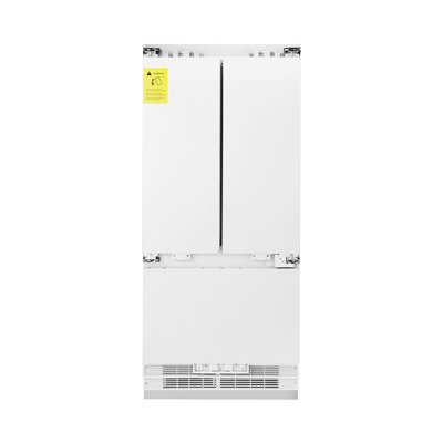 ZLINE 36 po 19,6 pi³ Réfrigérateur à congélateur inférieur avec distributeur d'eau et machine à glaçons à porte française