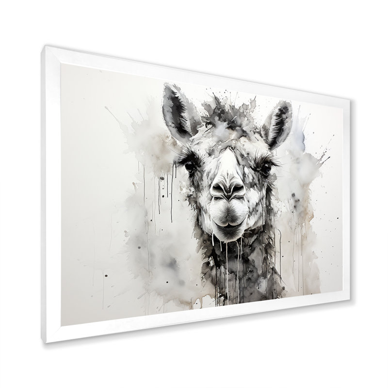 Minimalisme monochrome chameau I sur toile, Cadre simple blanc, H 12 po x l 20 po x P 1 po