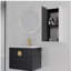 Lavabo de salle de bain mural 24 po avec lavabo en céramique et porte d'armoire latérale-120406463