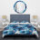 Ensemble de housse de couette bleu céleste Aura Camouflage
