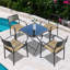 Coussins de chaise touffetés pour l'extérieur-343028694