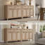 Buffet en rotin à 2 tiroirs et 3 portes l 43,39 po avec tablettes réglables-503698924