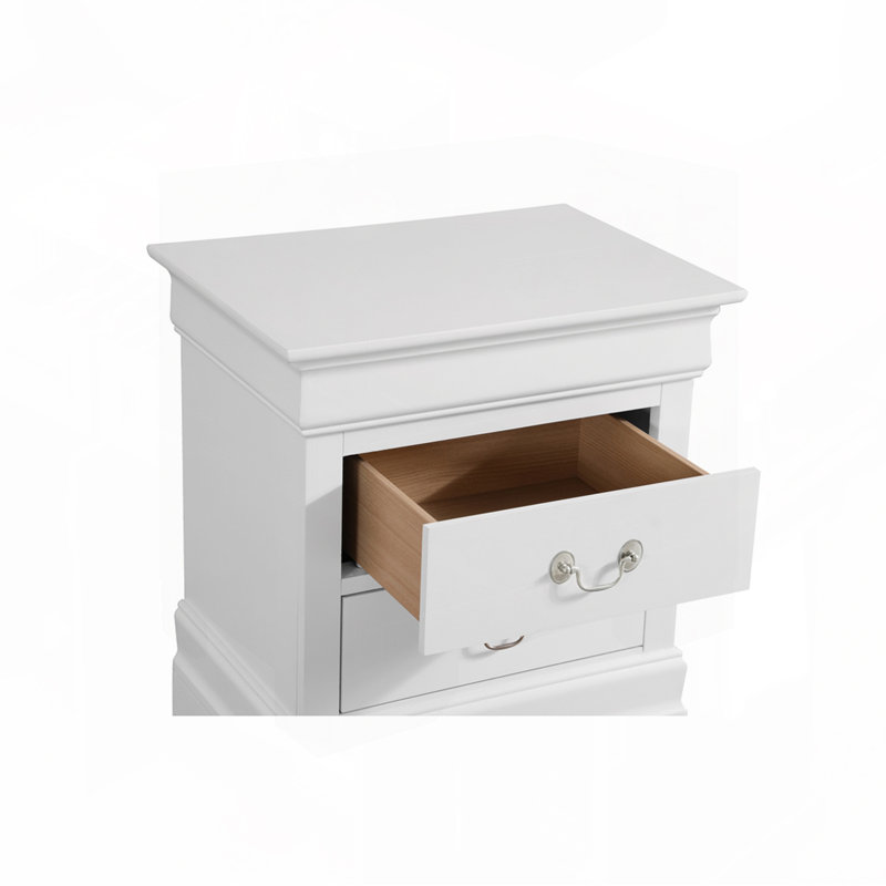 Table de chevet traditionnelle, Blanc