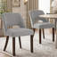 Chaise rembourrée moderne en chenille avec pieds en bois massif, chaise d'appoint Mid-Century pour la cuisine et la salle à manger-1450178348