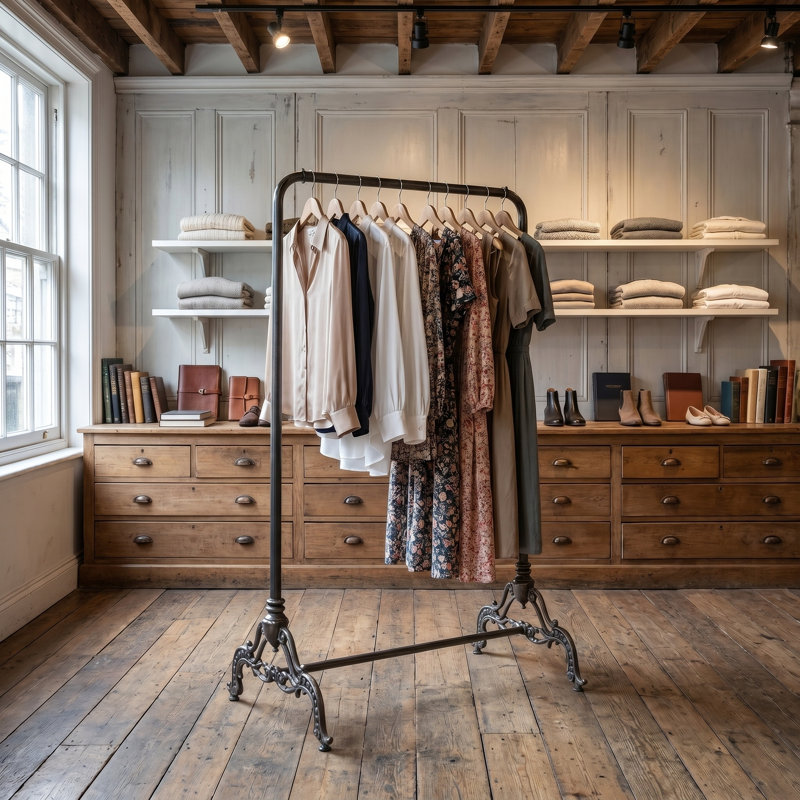 Evalyne Iron Freestanding Coat Rack