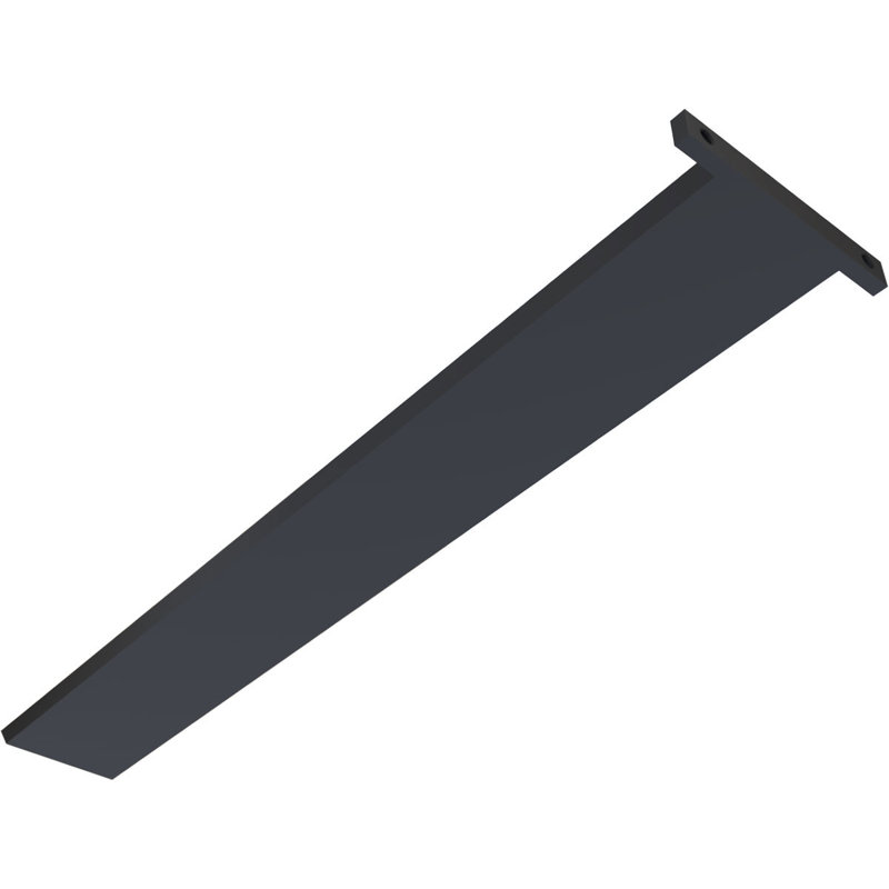 Support de comptoir en acier robuste avec bride, H 20 po x l 0,5 po x P 2,5 po