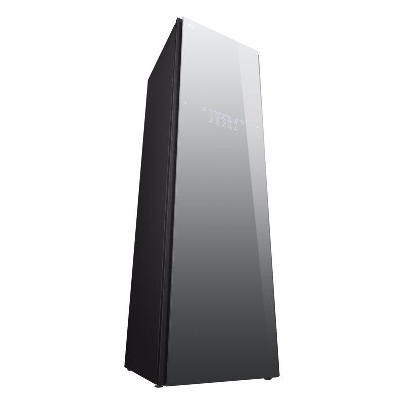 LG STUDIO Styler Smart STEAM Closet in Black Tinted Mirrored Finish with TrueSteam Technology and Moving Hangers