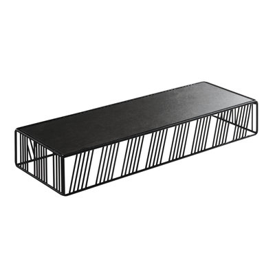 Colonne rectangulaire noire Portland - 20 1/4 po x 7 po x 3 po