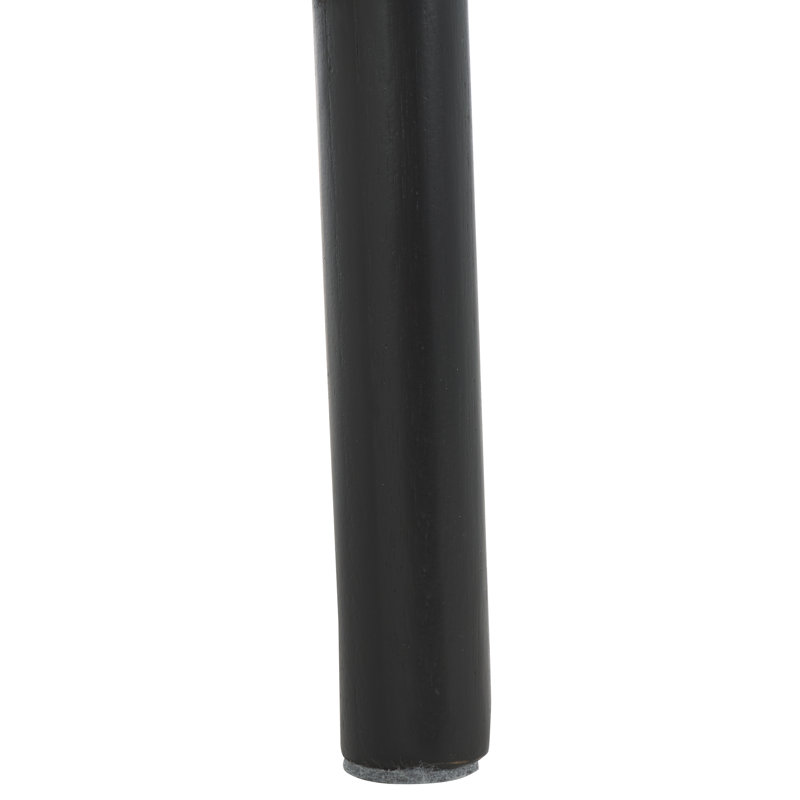 Jeremiah Woven Leather Counter Stool, Black, Black
