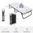 Pirecart 75"x31" Folding Bed, Rollaway Bed with Mattress for Adults, Portable Bed, Metal Frame with Memory Foam Mattress, Modern Style Foldable Bed for Guest, Bedroom, Office, Camp, No Assembly Required, Black (75" x 31"x14")-1131015840-1131015847