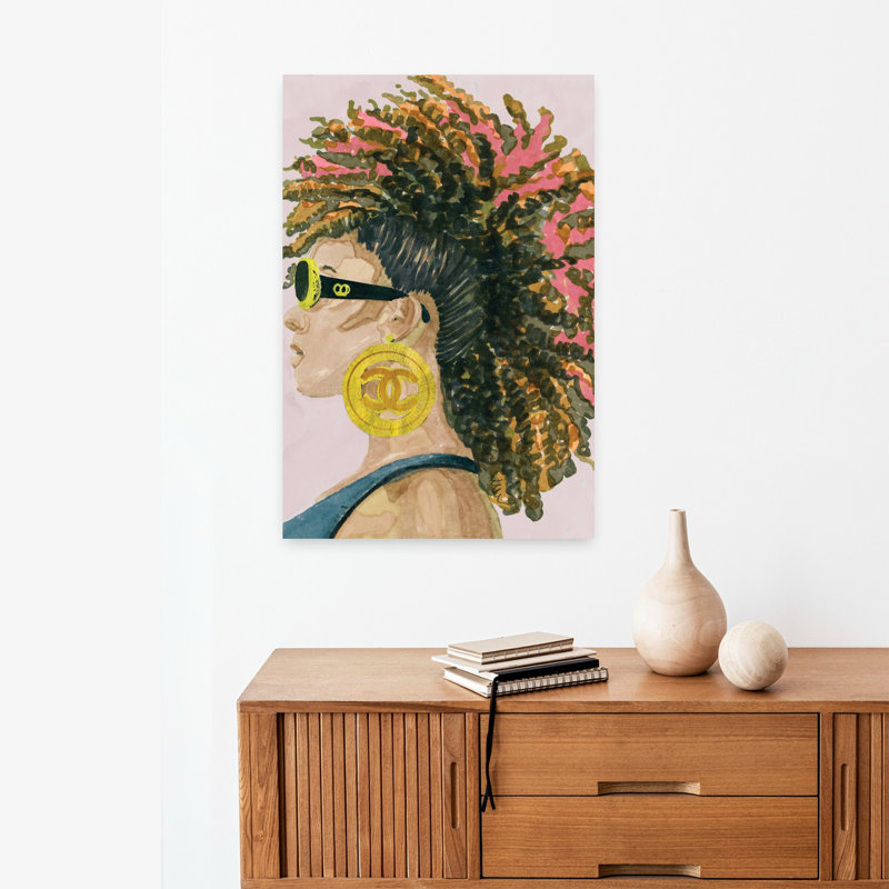 Fashion Icon 2, art contemporain abstrait, H 24 po x l 16 po