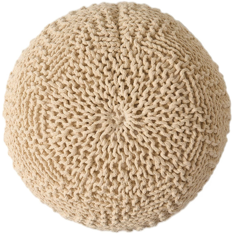 Pouf Hazel, Coton ivoire